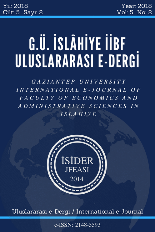Gaziantep University International E-Journal of Faculty of Economics and Administrative Sciences in Islahiye